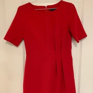 Banana Republic Factory red quarter sleeve shift dress size 4